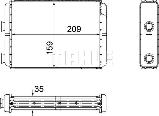 MAHLE AH 60 000S - Теплообменник, отопление салона unicars.by