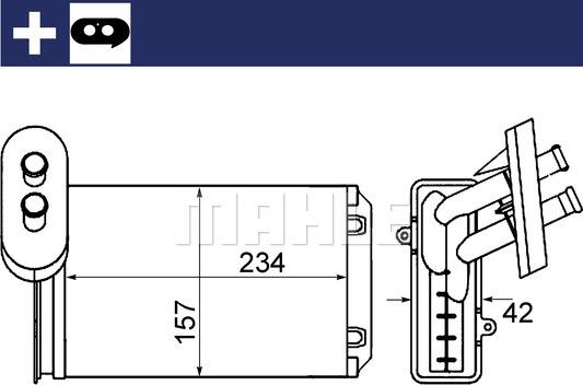 MAHLE AH 19 000S - Теплообменник, отопление салона unicars.by