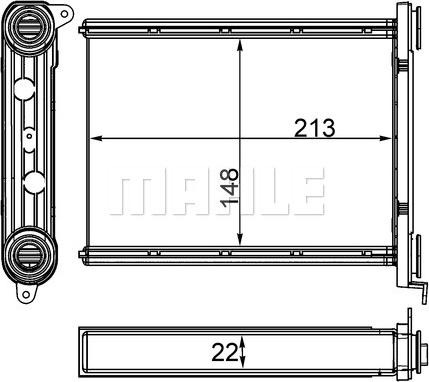 MAHLE AH 259 000S - Теплообменник, отопление салона unicars.by