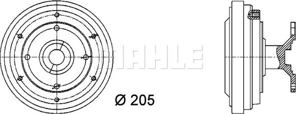 MAHLE CFC 41 000P - Сцепление, вентилятор радиатора unicars.by