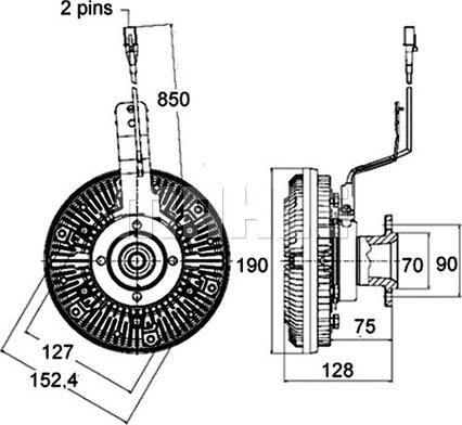 MAHLE CFC 134 000P - Сцепление, вентилятор радиатора unicars.by