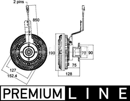 MAHLE CFC 134 000P - Сцепление, вентилятор радиатора unicars.by