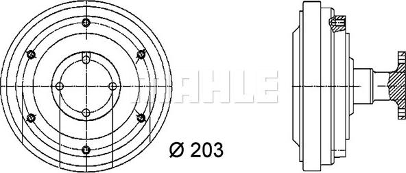 MAHLE CFC 36 000P - Сцепление, вентилятор радиатора unicars.by