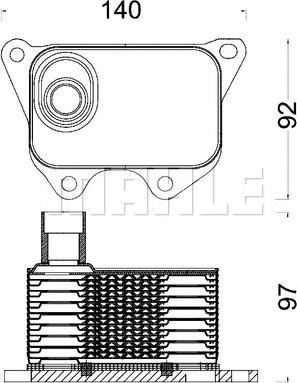 MAHLE CLC 185 000S - Масляный радиатор, двигательное масло unicars.by