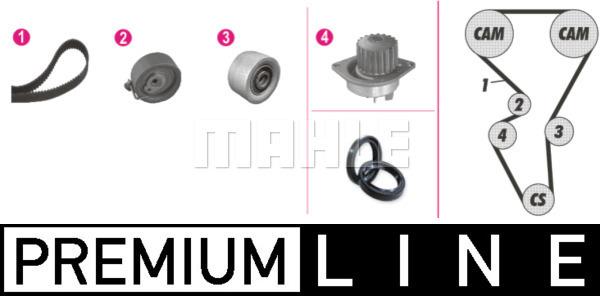 MAHLE CPK 44 000P - Водяной насос + комплект зубчатого ремня ГРМ unicars.by