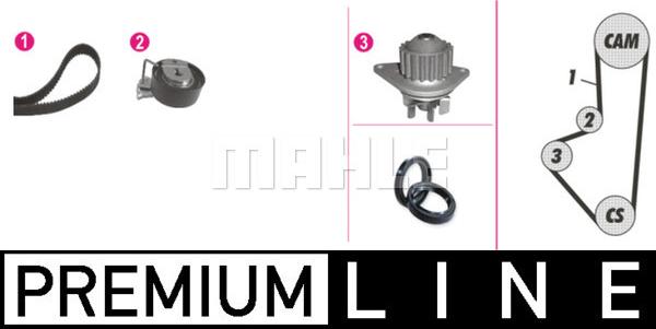 MAHLE CPK 40 000P - Водяной насос + комплект зубчатого ремня ГРМ unicars.by