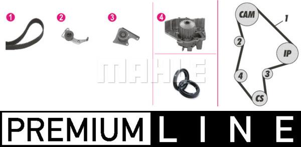 MAHLE CPK 42 000P - Водяной насос + комплект зубчатого ремня ГРМ unicars.by