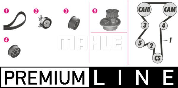 MAHLE CPK 61 000P - Водяной насос + комплект зубчатого ремня ГРМ unicars.by