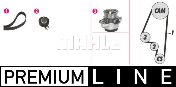 MAHLE CPK 63 000P - Водяной насос + комплект зубчатого ремня ГРМ unicars.by