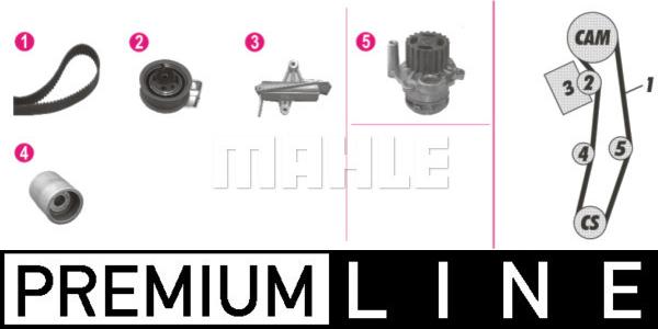 MAHLE CPK 106 000P - Водяной насос + комплект зубчатого ремня ГРМ unicars.by