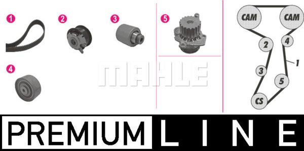 MAHLE CPK 110 000P - Водяной насос + комплект зубчатого ремня ГРМ unicars.by