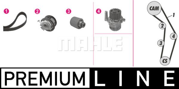 MAHLE CPK 25 000P - Водяной насос + комплект зубчатого ремня ГРМ unicars.by