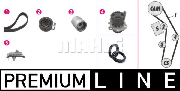 MAHLE CPK 75 000P - Водяной насос + комплект зубчатого ремня ГРМ unicars.by