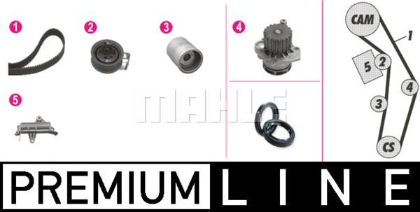 MAHLE CPK 76 000P - Водяной насос + комплект зубчатого ремня ГРМ unicars.by