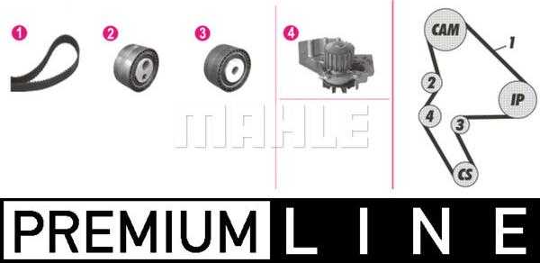 MAHLE CPK 78 000P - Водяной насос + комплект зубчатого ремня ГРМ unicars.by