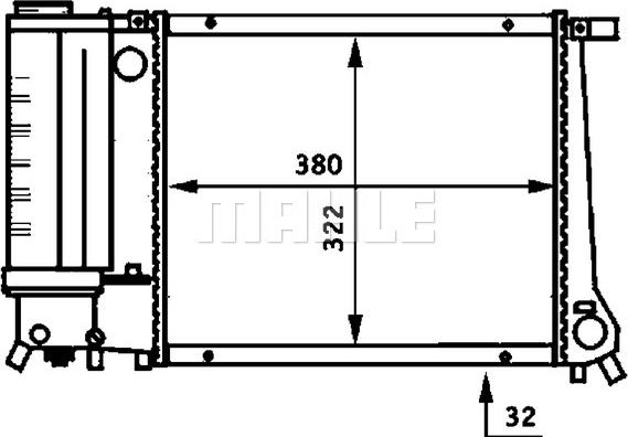 MAHLE CR 483 000P - Радиатор, охлаждение двигателя unicars.by