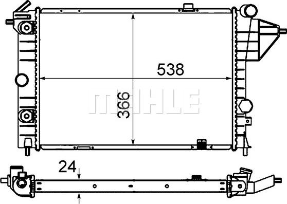 MAHLE CR 439 000S - Радиатор, охлаждение двигателя unicars.by