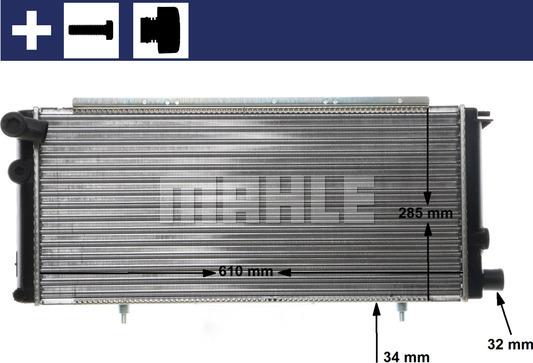 MAHLE CR 425 000S - Радиатор, охлаждение двигателя unicars.by