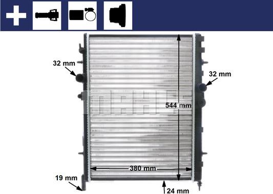 MAHLE CR 515 000S - Радиатор, охлаждение двигателя unicars.by