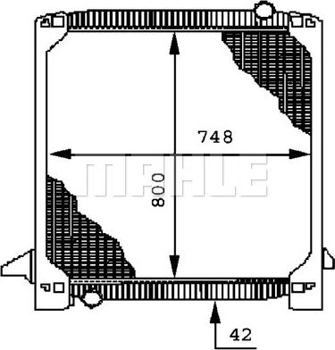 MAHLE CR 693 000P - Радиатор, охлаждение двигателя unicars.by