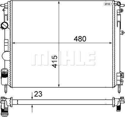 MAHLE CR 605 000S - Радиатор, охлаждение двигателя unicars.by