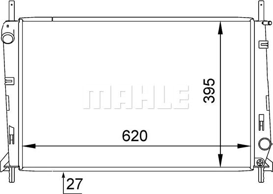 MAHLE CR 629 000S - Радиатор, охлаждение двигателя unicars.by