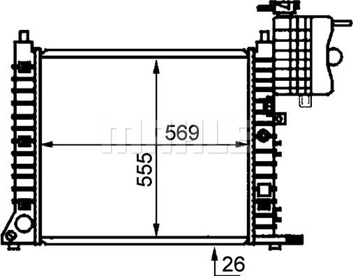 MAHLE CR 679 000P - Радиатор, охлаждение двигателя unicars.by