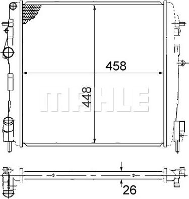 MAHLE CR 1506 000S - Радиатор, охлаждение двигателя unicars.by