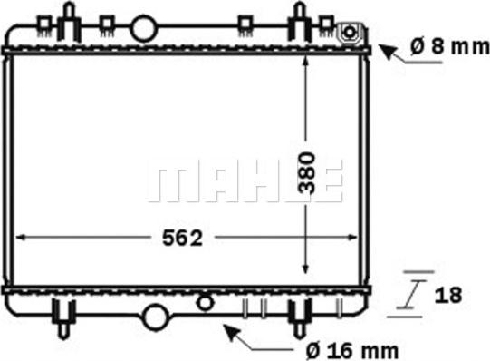 MAHLE CR 1501 000S - Радиатор, охлаждение двигателя unicars.by