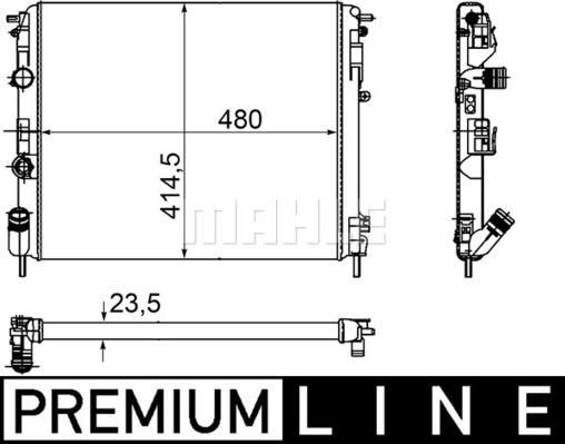 MAHLE CR 1145 000P - Радиатор, охлаждение двигателя unicars.by