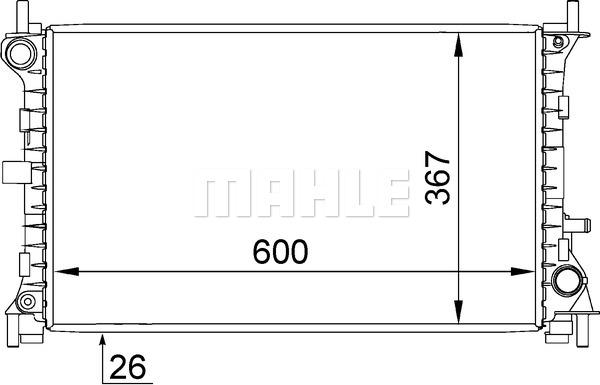 MAHLE CR 1344 000S - Радиатор, охлаждение двигателя unicars.by