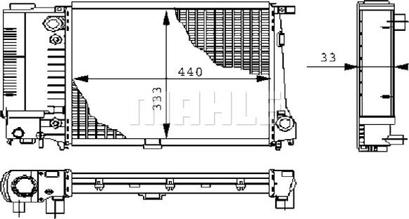 MAHLE CR 264 000S - Радиатор, охлаждение двигателя unicars.by