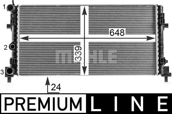 MAHLE CR 2082 000P - Радиатор, охлаждение двигателя unicars.by