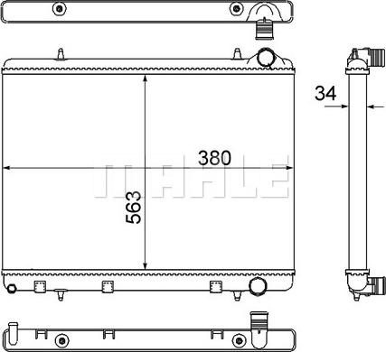 MAHLE CR 2033 000S - Радиатор, охлаждение двигателя unicars.by