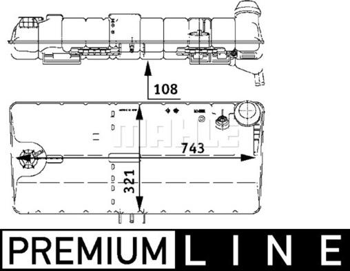 MAHLE CRT 47 000P - Компенсационный бак, охлаждающая жидкость unicars.by