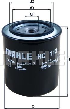 MAHLE HC 113 - Гидрофильтр, автоматическая коробка передач unicars.by