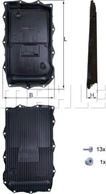 MAHLE HX 184 KIT - Масляный поддон, автоматическая коробка передач unicars.by