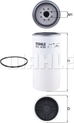 MAHLE KC 430D - Топливный фильтр unicars.by