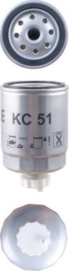 MAHLE KC 51 - Топливный фильтр unicars.by