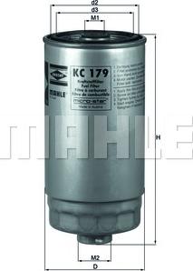 MAHLE KC 179 - Топливный фильтр unicars.by