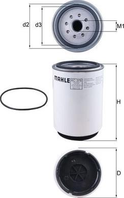 MAHLE KC 378D - Топливный фильтр unicars.by