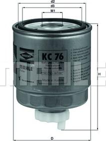 MAHLE KC 76 - Топливный фильтр unicars.by