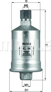 MAHLE KL 94 - Топливный фильтр unicars.by