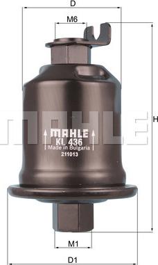 MAHLE KL 436 - Топливный фильтр unicars.by