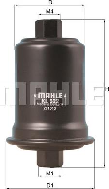 MAHLE KL 522 - Топливный фильтр unicars.by