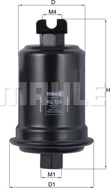 MAHLE KL 128 - Топливный фильтр unicars.by