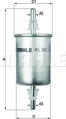 MAHLE KL 83 - Топливный фильтр unicars.by