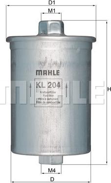 MAHLE KL 204 - Топливный фильтр unicars.by