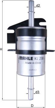 MAHLE KL 238 - Топливный фильтр unicars.by