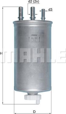 MAHLE KL 781 - Топливный фильтр unicars.by